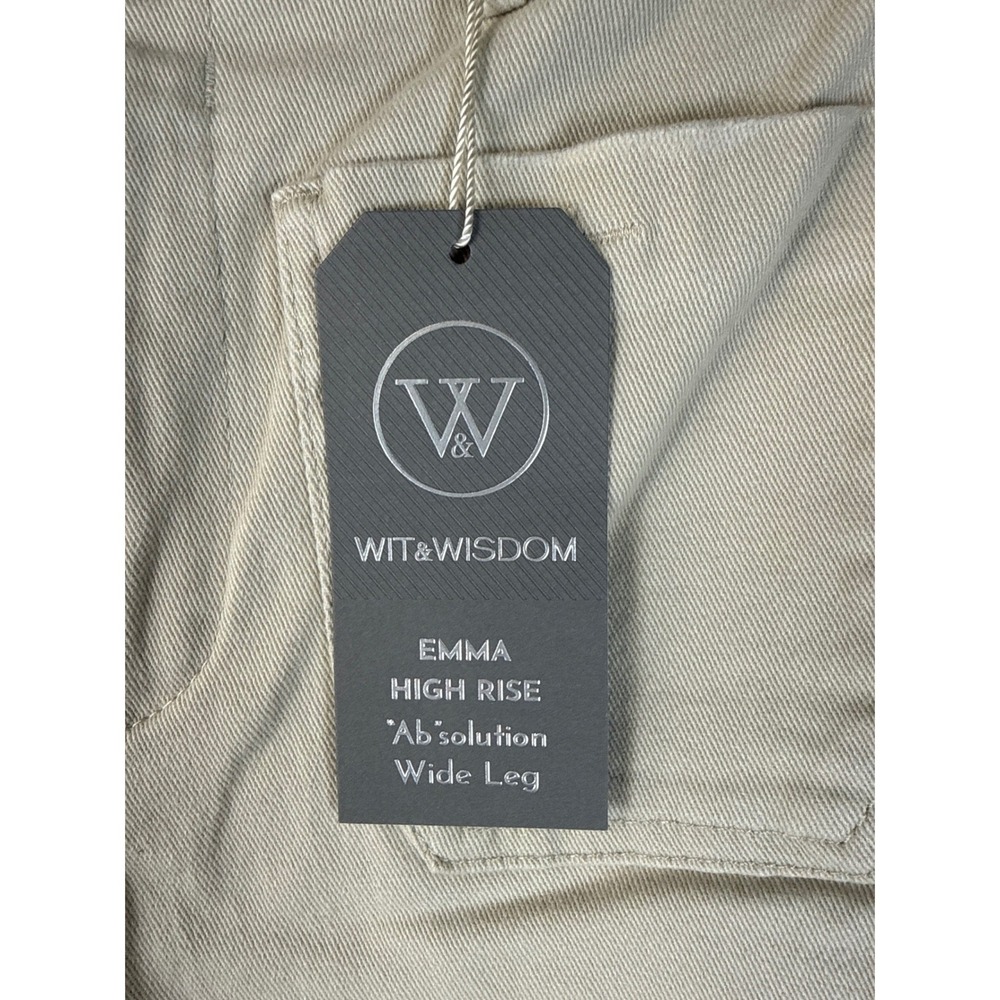 Wit & Wisdom Emma High Rise Wide Leg Pants Womens Size 0 Contour Shape White - Picture 10 of 12